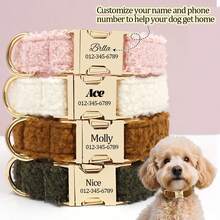 Customized Engraved Stainless Steel Pet ID Tag, Can Engrave Pet Name And Phone Number, Suitable For Most Collars! Teddy Plush Pet Collar - Multicolor - View 1