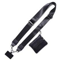 Clip And Go Strap For Phone With Wallet Crossbody Phone Strap, Wristlet Strap Adjustable Cell Phone Lanyard Phone Strap With Zippered Pouch Phone Chain Crossbody, Green