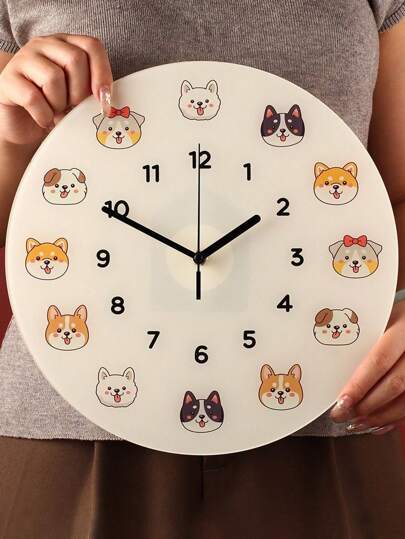 Pc, Schattige Cat Dog Wand Clock, Fresh Cartoon Animation ative Silent No Ticking Sound, Home ation, Living Room, Bedroom, Study ation. Birthday, Room view 4
