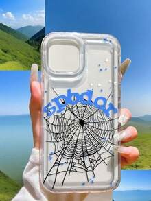 Funda para teléfono 1 pieza Nueva funda para teléfono TPU Spider Web compatible con funda para teléfono 5 15pro 14 A prueba de golpes Anti-caída Marca elegante Linda Compatible con funda para teléfono 3/12/11/15Promax/14Promax/13pro/12Promax/ Xs/X/16Promax 1 pieza - Multicolor 7 - Ver 2