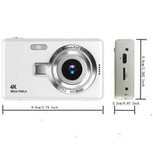 Auto Focus 50MP 4K Face Detection 2.4-Inch 16X Zoom Rechargeable Battery Pocket Cinema Digital Compact Video Cameras