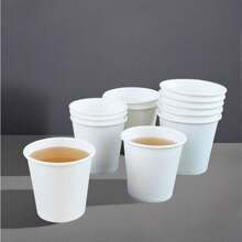 56/50/40/30/25/20/15/10/5 pezzi Tazze di carta bianca da 9 once per caffè, acqua, bevande, latte, succhi di frutta, adatte per bevande calde/fredde, per ufficio, feste, picnic, viaggi ed eventi