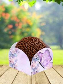 50 Forminhas Personalizadas Tema Borboletas MF2