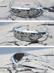 1pc时尚眼镜未来朋克一体镜片个性金属铆钉派对眼镜潮流骑行运动户外配饰街拍酷时尚眼镜男女眼镜