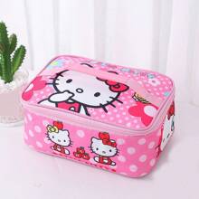 Sanrio 1 szt. Torba na lunch z motywem kreskówki Sanrio, Kuromi, Hello Kitty, My Melody, wielokrotnego użytku, składana, przenośna, odpowiednia do szkoły, pracy, pikniku, na zewnątrz, z powrotem do szkoły