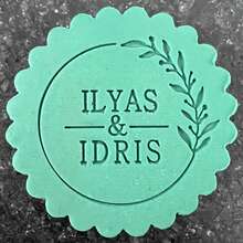 Ștampilă personalizată pentru biscuiți, Halloween și Crăciun, în relief, design 3D, pentru decorarea torturilor de bucătărie, instrumente de tăiere DIY, șablon pentru tort de zahăr, șablon de nuntă, lut moale, bomboane în relief, nume, tort, lucrat manual