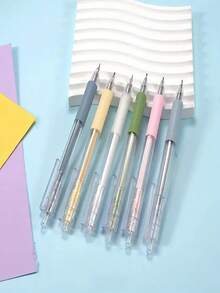 3 Pieces Of Manual Retractable Key Word Cutting Knife And Pen - Morandi Craft Tool, With Replaceable Blades Suitable For Scrapbooking, Business Card Printing, DIY Paper Art, Scrapbooking Supplies, Precision Cutting Tools, Ergonomic Design, (Color And Style Random) - Multicolor - View 9