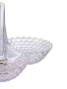 1件透明多功能家用水果盘可折叠零食收纳托盘客厅多层水果碗装干果瓜子糖果盘