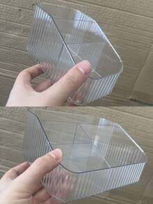 1 pieza Caja de almacenamiento de cosméticos de alta gama, estantería de almacenamiento transparente, organizador de maquillaje, para vacaciones en la playa, colección de baño, colección de dormitorio, gran capacidad