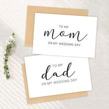 1pc/2pcs Wedding Day Card, To My Mom On My Wedding Day Card, Wedding Day Card To Mum, Card For Mom On My Wedding Day, Wedding Day Must Have