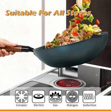 Sarten Olla Acero Inoxidable Tipo Wok 30 Cm Diámetro - Azul - Ver 8