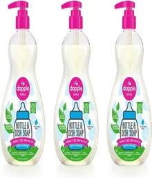 Dapple Baby Bottle Soap, Hypoallergenic Dish Soap For Baby Bottles, Powered By Plants, Travel Size, Fragrance Free, 3 Fl Oz (Pack Of 2) - 16.9 Fl Oz (Pack of 3) - 查看 1