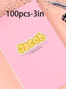 100/50/20/10/1 Pc Customized Name Personalized Stickers - Cartoon Font - Colorful And Variegated Personalized Laptop Stickers, Water Bottle Name Stickers - Suitable For Holiday Gifts, Daily Decorations, Notebook Stickers, Candy Baking Packaging Bag Decorations, School Supplies, Back To School, Multi-Functional, Ornamental, Reusable, Modern, Colorful, Cute, Vintage, Cartoon, Kawaii, Custom, Personalized, Unique, Customized, Workers, Clients, Students, For Business/Work/ Office, For School, Desert Fall Cozy