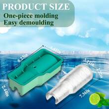 Silicone Ice Cube Tray  Easy To Release, No-Spill Design Keeps Drinks Cold All Day Flexible & Durable Perfect For Cocktails, Iced Coffee & More  Green,7798480 - 軍綠色 - 查看 8