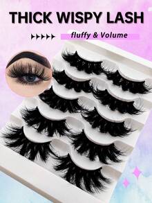 5 对 Flu-Ffy 假睫毛 8D 睫毛 20 毫米长 戏剧性假睫毛或凌乱浓密假睫毛 - 濃密款 - 查看 7