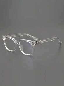 CHARMLIBRARY 2025 New Rectangular Plastic Eyeglass Frames, Classic & Fashionable Optical Business Computer Myopia Glasses Frames, Square Lightweight & Comfortable For Men & Women, Suitable For Hiking, Driving, Running, Travel
