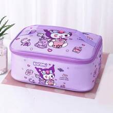 Sanrio 1 szt. Torba na lunch z motywem kreskówki Sanrio, Kuromi, Hello Kitty, My Melody, wielokrotnego użytku, składana, przenośna, odpowiednia do szkoły, pracy, pikniku, na zewnątrz, z powrotem do szkoły