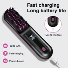 Portable Wireless Hair Straightener With 3 Temperature Settings, Fast Heat-Up, Compact Design For Travel, USB-C Charging, Long Battery Life, Travel Hair Straightener | Sleek Device Design | Hair Tool, Mini Hair Straightener