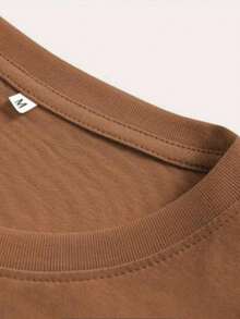 Camiseta 100% Algodão ORIGINAL FRAN FASHION Camisa Linha Premium - Marrom - Visão 3
