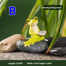 1pc Cute Frog Figurine, Resin Turtle Statue With Floral Design, Suitable For Outdoor Decoration, Multipurpose Room Decor, No Electricity Required