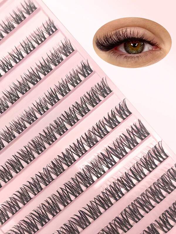 120 Eyelash Clusters, DIY Single Eyelashes, Natural Appearance, Slender Eyelashes, 8-16mm Extension, D-Curl Single Eyelash Clusters, Fluffy Eyelash Extension, Repeatable DIY At Home