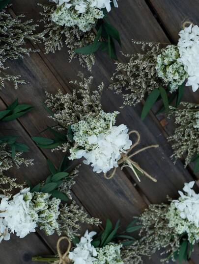 1/2/3/4/6/8/10/12pcs Mini Dried Flowers, Bridesmaid Bouquet, Boutonniere For Wedding Men, DIY Craft, Home Decor, Vase For Bride & Bridesmaid, Party, Christmas, Thanksgiving, Fall Harvest Decor