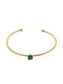 1 件 Ins 风格不锈钢十二月诞生石镶嵌锆石手链，真空镀 18K 金，展现优雅和女性魅力，女士珠宝 - 金色 - 查看 12