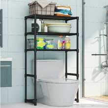 1 pezzo Scaffale organizzatore a 3 piani per il bagno, portaoggetti indipendente per lavatrice, toilette, senza bisogno di forare