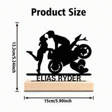 Romantic Custom Metal Art, Custom Couples Motor Metal Ornaments, Perfect Gift For Motorcycle Enthusiasts, Professional Rider, Room Stuff, Personalized Couples Gifts - Christmas Gifts,Valentine's Day Gift,Personalized Gift Home Decor And Accessories Halloween Decorations Christmas Gifts,Christmas Gift Supplies