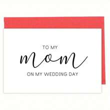1pc/2pcs Wedding Day Card, To My Mom On My Wedding Day Card, Wedding Day Card To Mum, Card For Mom On My Wedding Day, Wedding Day Must Have