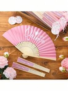 10/8/5/4/1set White Folding Bamboo Handheld Paper Fan Wedding Handheld Fan Set With Label And Jute Rope, Fun DIY, Valentine's Day New Year Gift, Home Decoration, Suitable For Wedding Bridal Shower Decoration, Wedding Favors, Party Favors,Wedding Decor,Home Decor ,Room Decor - Handheld Paper Fan - View 11