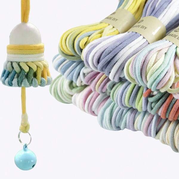 3mm Diameter Gradient Color Handwoven Rope, Suitable For Bracelet, Jewelry Decoration, Macrame DIY, Gift Wrapping Decor