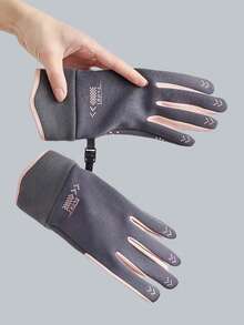 1双女士防风保暖运动手套，适合骑行、徒步旅行、户外活动、秋冬季 - A - 查看 5