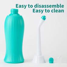 450 ml przenośna butelka ze spryskiwaczem do toalety z rozszerzalnym siedziskiem, 2 dyszami i torbą podróżną, kątowy spryskiwacz do higieny osobistej (zielony)