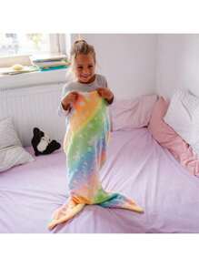 Bolsa de dormir con iluminación infantil, manta con iluminación estilo mermaid y cielo estrellado, decoración navideña