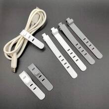 1pc/2pcs/5pcs/10pcs Silicone Cable Organizer Strap - Suitable For Phones, Tablets, Laptops Etc. - Travel Essential For Office, Dorm And Home Use - Multicolor - View 6