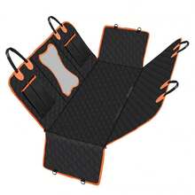 带安全环的狗狗汽车后座套，防水防刮的宠物车垫，适用于轿车和卡车，所有带SKU的车型均可使用 - 彩色 - 查看 5