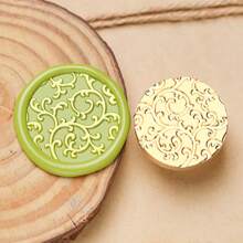 1 Pc, Cute Texture Series Wax Stamp Head, Removable Wax Stamp Head For Footprints/Grids/Leaves, Suitable For Envelope Letter/Invitation Letter/Party/DIY Craft Stamp Decoration/Gift Decoration/Various Holiday Gifts,For School Supplies,Back To School