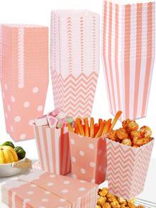 48PCS/24PCS/12PCS/1PC/Mini Popcorn Boxes For Party Black Popcorn Bags Cardboard Popcorn Cups Disposable Snack Candy Popcorn Containers For Christmas Movie Nights Birthday Wedding - Multicolor - View 11