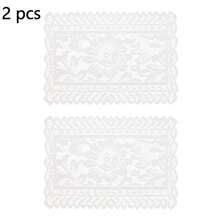 1pc Square Lace Sunflower Placemat, French Lace Luxury Placemat Heatproof Mat For Plates Bowls Fruit Tray Tabletop Decoration