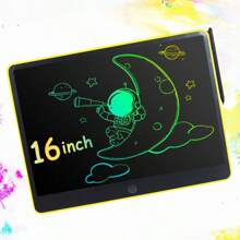 RSP 1pc 16/12/8.5/6.5 Inch LCD Color Drawing Tablet, Writing Pad, With Stylus, Montessori Educational Tool, Erasable Board, Birthday, Christmas, Halloween, Easter Gift