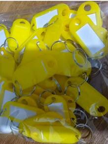 Multifunctional PP Material Key Tag, Writable For DIY Numbers, Can Be Used As A Hanging Tag, Classification Sign, Luggage Key Tag, Etc., To Identify Keychains. School Supplies,Back To School