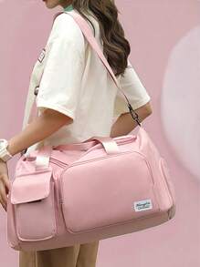 Summer New Arrival Nylon Travel Bags For Women & Men – Mother's Day Gift With Dedicated Shoe Compartment, Expandable Waterproof Duffle Bag For Gym/Weekend/Vacation, Foldable Lightweight Luggage With Dry-Wet Separation, Sakura Pink Carry-On Bag For Beach, College, Hospital, Holiday Trips (2025 Summer Collection)