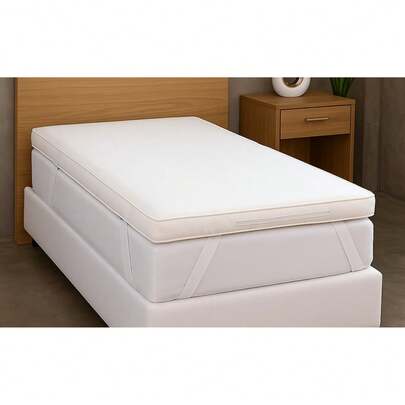 Pillow Top Cama Berço Solteiro Viúva Casal Queen King Espuma D20 5cm 400 Fios Antialérgico Lavável Zíper