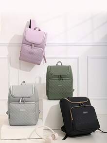 Esta mochila aislada de 17L es gruesa, de moda y tiene una gran capacidad, lo que la convierte en una opción ideal para acampar y ir de picnic. Es impermeable y a prueba de fugas, con un forro de tela Oxford, cierre de cremallera, correas ajustables para los hombros y disponible en varios colores. Es una opción práctica para el nuevo año escolar. - Verde - Ver 7