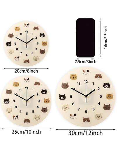 Pc, Schattige Cat Dog Wand Clock, Fresh Cartoon Animation ative Silent No Ticking Sound, Home ation, Living Room, Bedroom, Study ation. Birthday, Room view 2