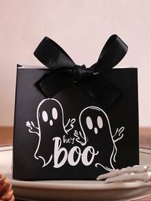5pcs/Set Kotak Hadiah Mini Hantu BOO dengan Pita Hitam, Cocok untuk Menyimpan Permen Halloween, Cokelat, dan Hadiah Kecil, Desain Hantu Lucu, Cocok untuk Dekorasi Halloween dan Penggunaan Natal - beraneka warna - View 15