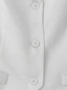 Chaqueta elegante sin mangas de cuello en V para mujer, chaqueta de chaleco con botones delanteros de moda para todas las estaciones