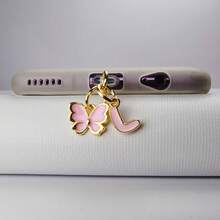 Pink Cute Butterfly Letter Beautiful Girl Series Dust Plug Apple Type-C Is Suitable For Sending Girlfriends And Friends. - Pink - View 40