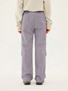 TECTOP 女士户外保暖裤，防风保暖透气防水，弹性腰带，2个大口袋，滑雪徒步裤，随机图案发货，冬季款 - 粉色 - 查看 3